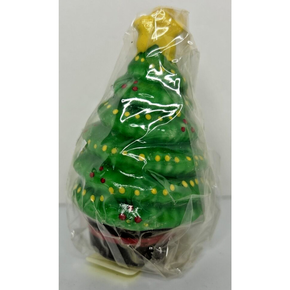 Vintage Christmas Tree Candle New in Packaging 3" SKU H256‎